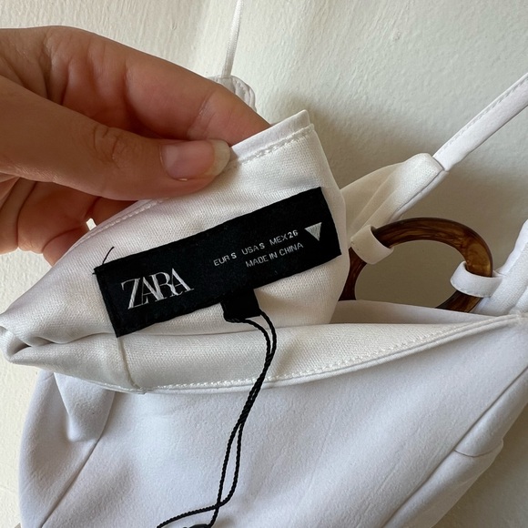Zara White Tortoise Shell Halter Top - Picture 4 of 4